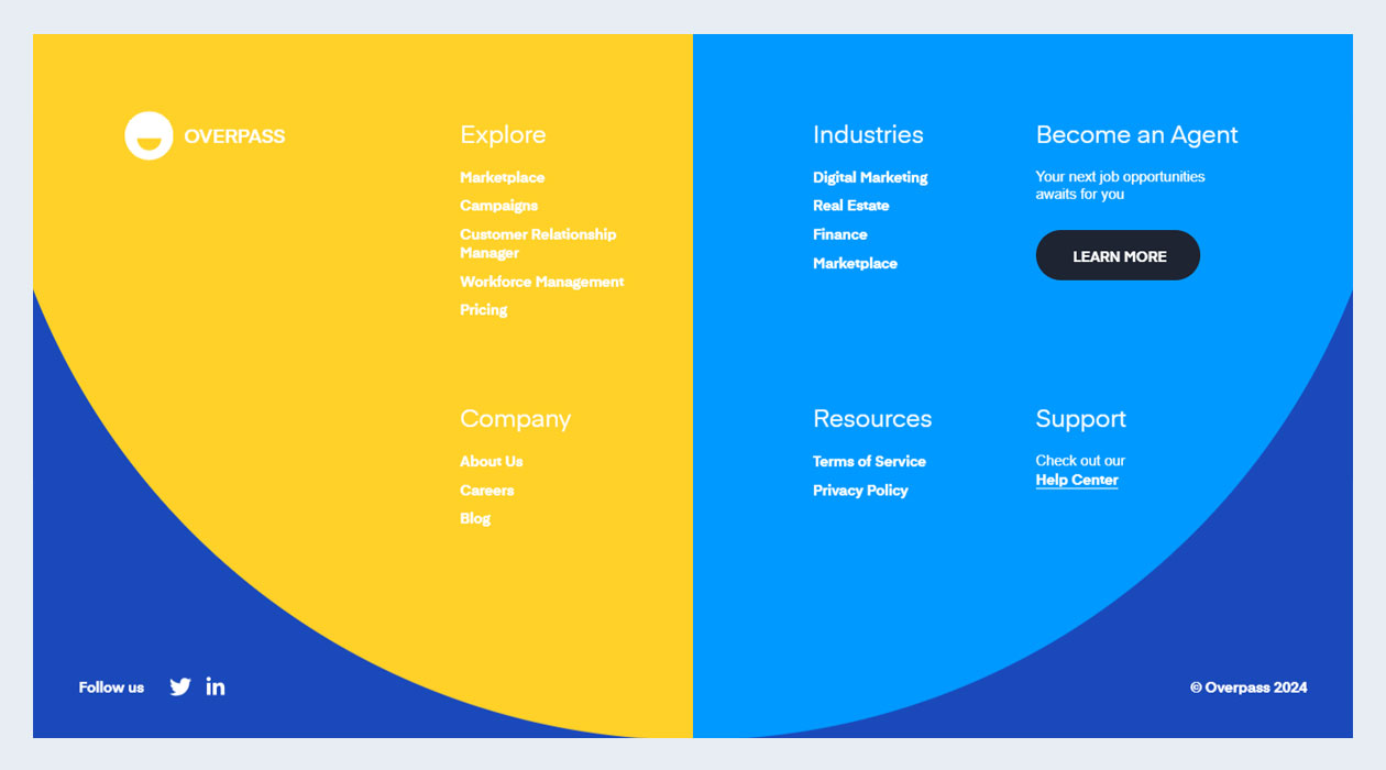 overpass footer design